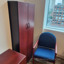 Mahogany 2 Door Wardrobe Storage Cabinet